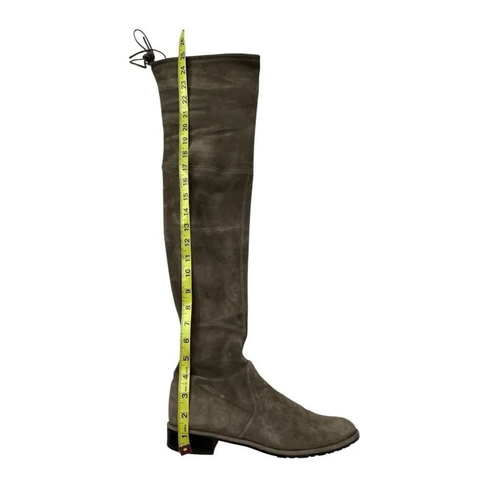 Stuart Weitzman Lowland Light Brown Suede Over the Knee Boots‎ Sz 9.5